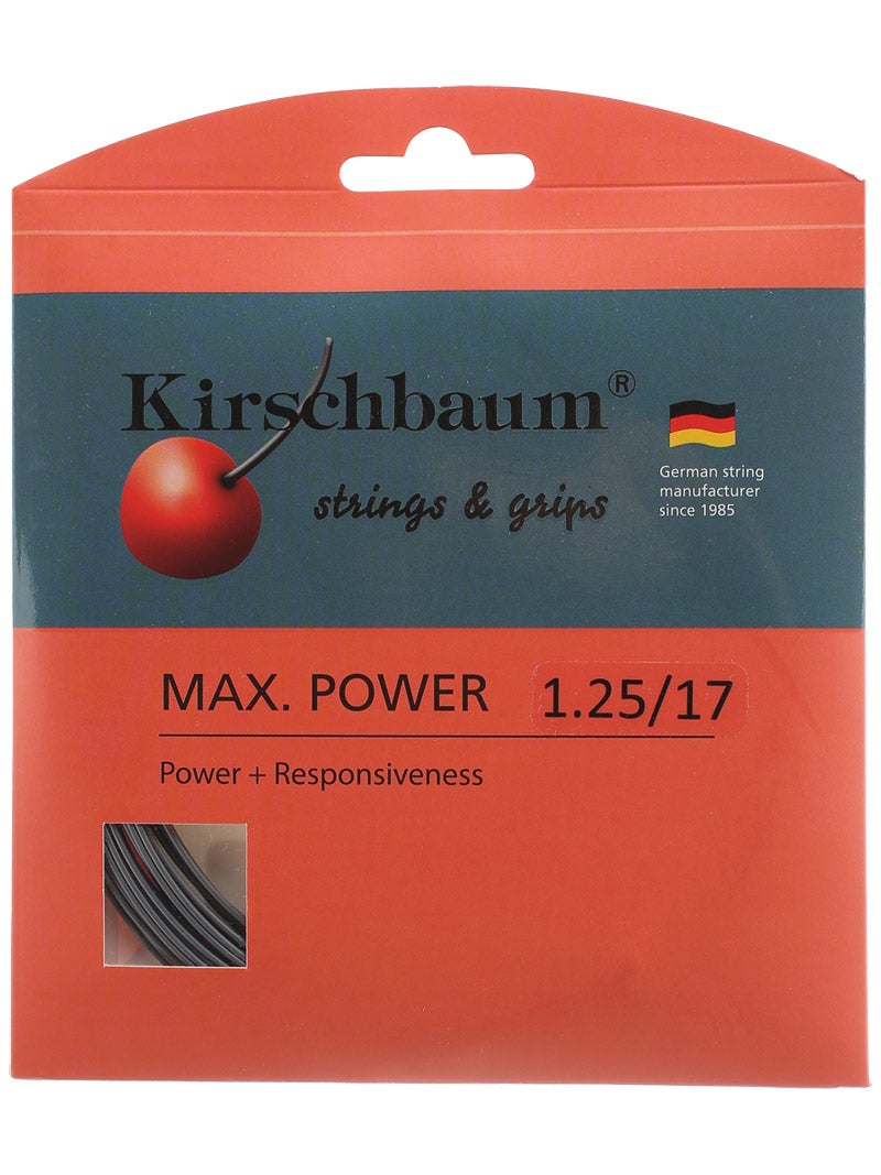 1.25mm Kirschbaum Max Power Rough Tennis String 200m Reel 17 