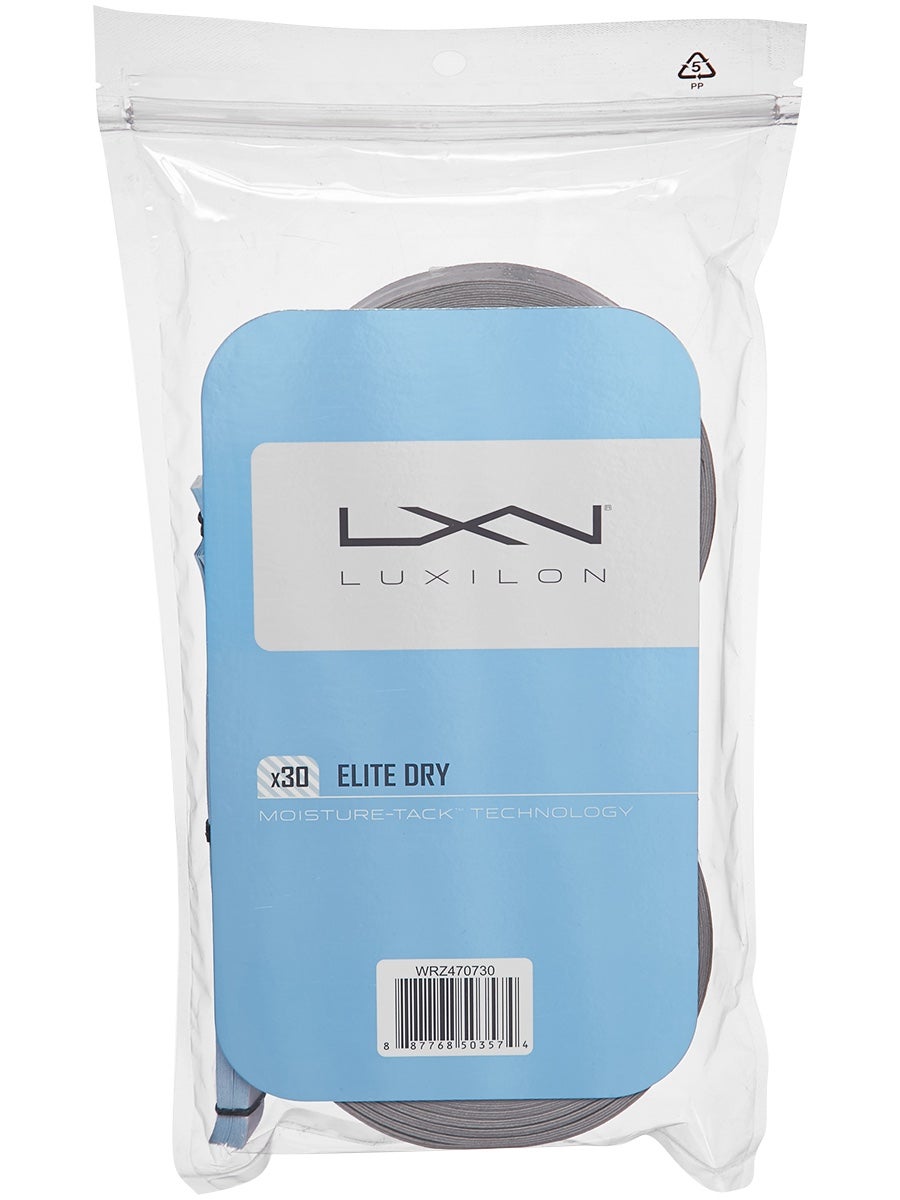 Silver 30 Pack New Luxilon Elite Dry Overgrip 