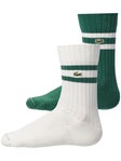 Lacoste Spring Crew Socks - White/Green