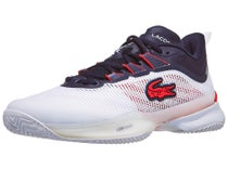 Chaussures Homme Lacoste AG-LT 23 Ultra Blanc/Marine/Rouge - TERRE BATTUE