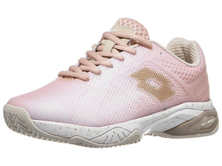 Scarpe Lotto Mirage 300 Bianco Rosa chiaro Donna TERRA BATTUTA
