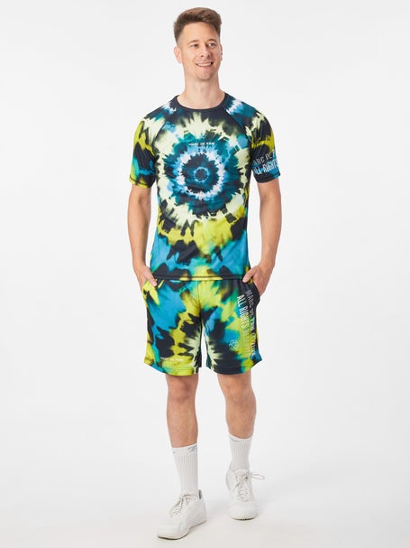 Marc De Paw Mens Tie-Dye Acid Green Top