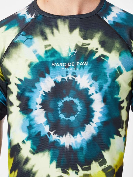 Marc De Paw Mens Tie-Dye Acid Green Top