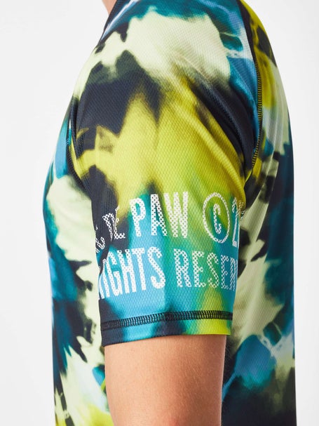 Marc De Paw Mens Tie-Dye Acid Green Top