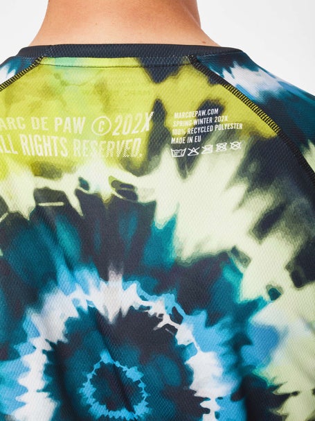 Marc De Paw Mens Tie-Dye Acid Green Top