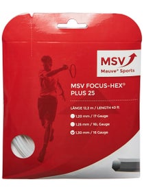 MSV Focus HEX Plus 25 1.30mm Tennissaite - 12.2m Set