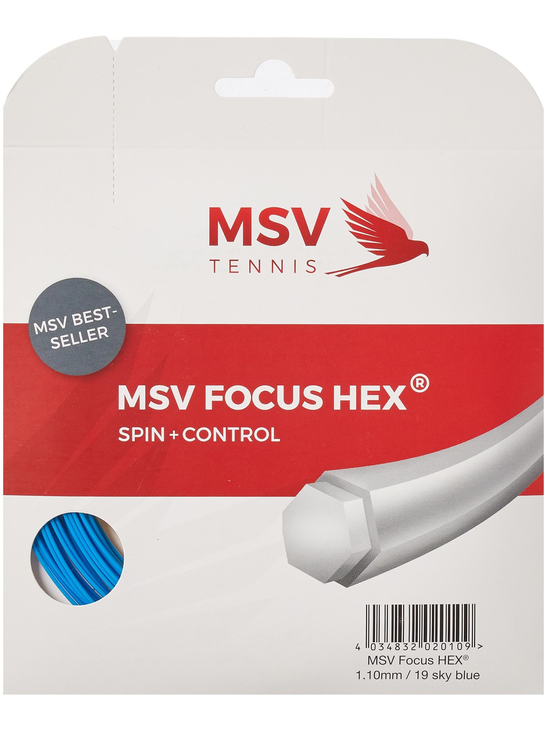 MSV Focus-Hex Soft 200M Schwarz Tennis Saitenrolle 200m Schwarz NEU 