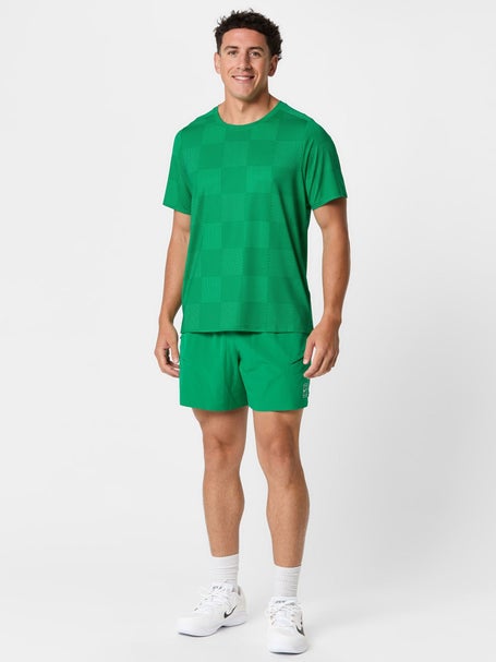 Pantaloncini Sportivi Uomo 2 Pezzi – Leggeri 15 Cm Con Asciugatura Rapida E 4 Tasche (Cerniere) – Verde Militare E Nero – Taglia XL