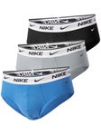 3 slips Homme Nike Coton Stretch - Noir/Bleu/Gris