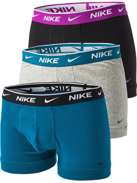 Calzoncillos hombre Nike Cotton Stretch - Pack de (Negro/Azul/Gris) | Tennis Europe