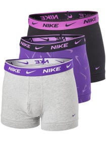 3 boxers Homme Nike Coton Stretch - Gris/Violet
