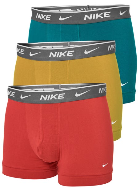 Nike Mens Cotton Stretch 3-Pack Trunk - Blue/Red