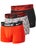 Nike Men's Essential Micro 3-Pack Trunk - Print/Orange