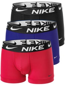 Nike Men's Essential Micro 3-Pack Trunk - Red/Royal/Bk