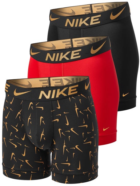 Nike Mens Essential Micro 3-Pack Boxer Brief - Bk/Rd/G