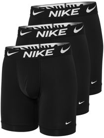 Nike Men's Microfiber Long Boxer Brief 3-Pack Black