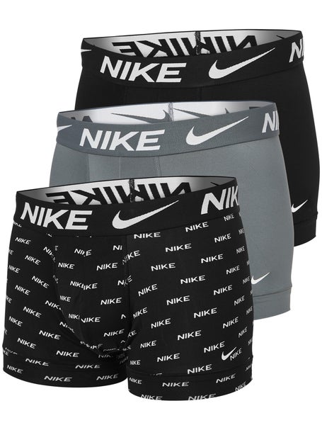 Nike Mens Microfiber Trunk 3-Pack Print/Grey/Black