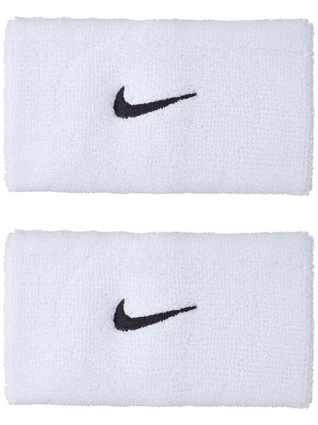 Nike Swoosh Doublewide Wristbands White/Black