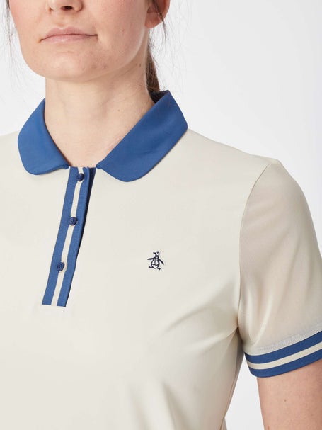 Original Penguin Womens Crop Colorblock Polo