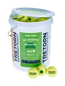 Bote de 72 Pelotas de Tenis Tretorn 
Academy, Verde