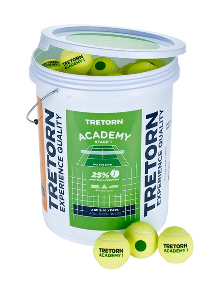Tretorn Academy Green Balls 72 Ball Bucket
