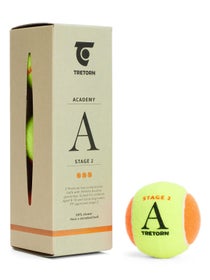 Tretorn Academy Orange Tennis 3 Ball Can