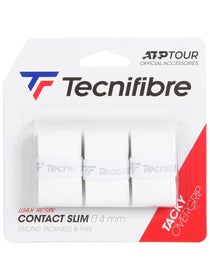 Tecnifibre Contact Slim Overgrips White 3 Pack
