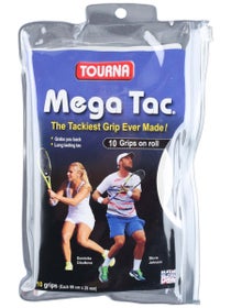 Tourna Mega Tac Griffband 10er Pack Wei&#xDF;