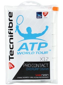 Tecnifibre Pro Contact Overgrip 12 Pack White
