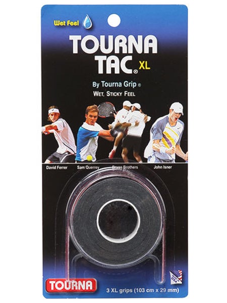 Available in 3 colours Tourna Tac XL Racket Overgrip Pack of 3 Grips 