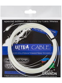 Weiss CANNON Ultra Cable 1.23mm Tennissaite - 12m Set (Wei&#xDF;)