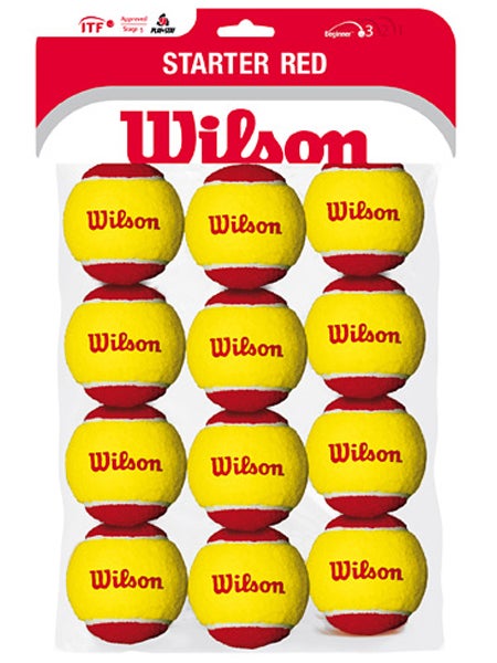 Lote de 12 pelotas Wilson Starter Stage 3 Rojo