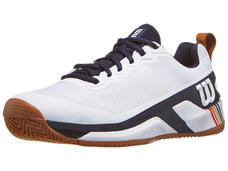 Scarpe Wilson Rush Pro 4.5 Bianco Navy Blazer Gum Uomo TERRA BATTUTA