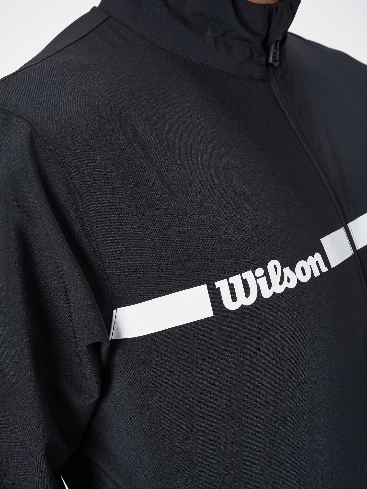 Polyester Schwarz/Weiß WRA765601 M Team Woven Jacket Wilson Herren Trainingsjacke Größe: 2XL 