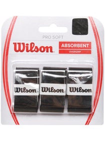 Wilson Pro Soft Overgrip Black 3 Pack