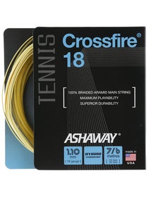 Cordage Hybride Ashaway Crossfire 
Aramide 1,10 mm + Boyau Synthtique 
1,30 mm