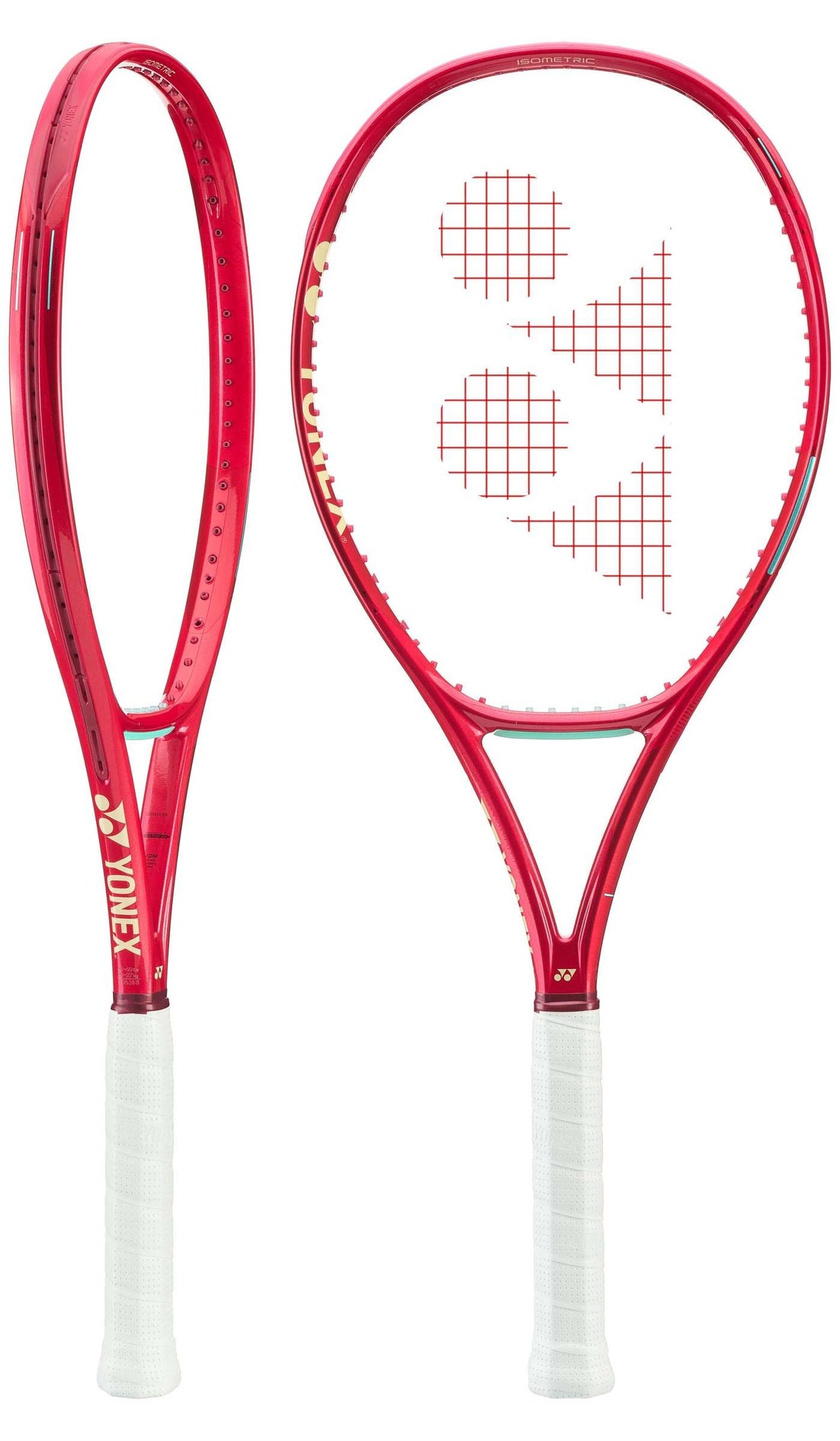 White Red Racket Yonex VCORE 100 Ruby Red (300g) Racket - Tennis Warehouse Europe