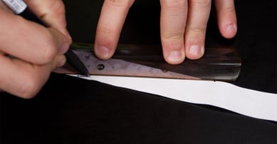 Trimming excess overgrip