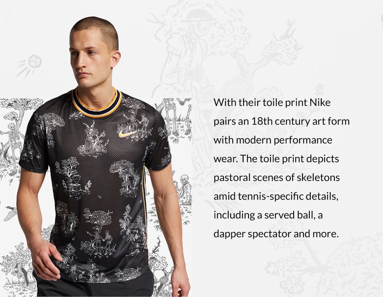 Nike's toile print draws inspiration from classic French design. 