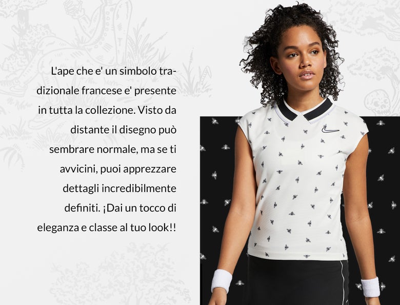 Nike's bee pattern adds a touch of royalty to your look.